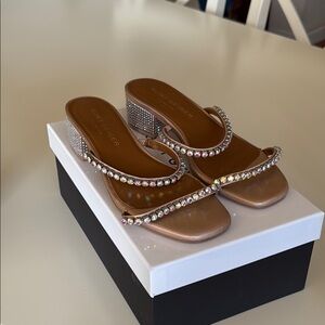 Kurt Geiger Women's Rhinestone Embellished Sandals - Gold